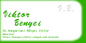 viktor benyei business card