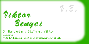 viktor benyei business card